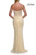 La Femme 33272 Light Periwinkle Spaghetti Strap Drape Dress