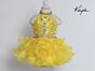 Sugar Kayne C200 Ruffle Skirt Beaded Halter Neck Dress