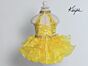 Sugar Kayne C200 Ruffle Skirt Beaded Halter Neck Dress