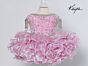 Sugar Kayne C203 Beaded Bodice Ruffle Skirt Dress