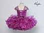 Sugar Kayne C204 Cap Sleeve Beaded Sheer Neck Dress