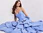 Jovani 45111 Basque Waist Layered Skirt Dress