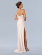 Stella Couture 24324 Strappy Asymmetric Neck 3D Floral Dress