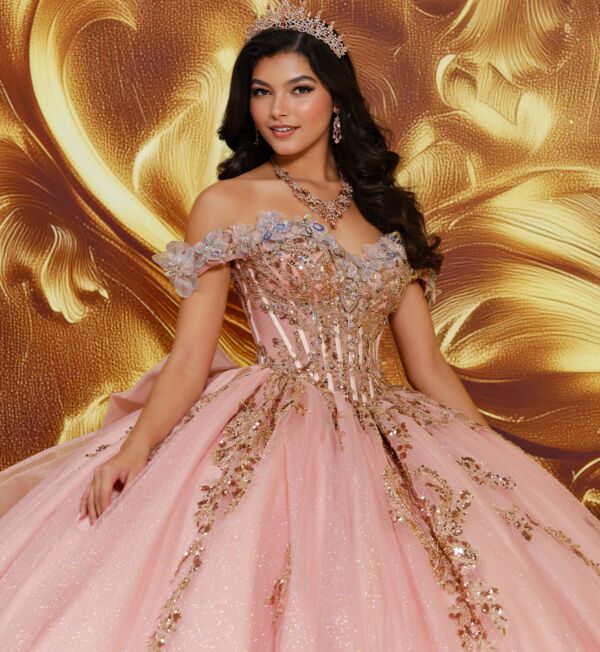 Princesa by Ariana Vara PR30207 Back Bow Sweetheart Neck Sweet 16 Gown