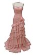 Ava Presley 42242 Drop Waist High Slit Ruffle Dress