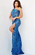 Jovani 08515 Dark Peacock-Nude Prom Dress