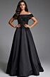 Jovani 41198 A-Line Illusion Bodice Off The Shoulder Dress