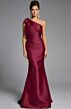 Jovani 43361 Shoulder Bow Asymmetric Neck Satin Dress