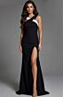 Jovani 44277 High Slit Cross-Halter Neck Dress