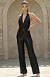 Jovani 42737 Side Slit Halter Neck Jumpsuit