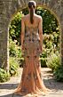 Jovani 52596 High Slit Strapless Floral Beaded Dress