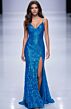 Jovani 40692 Spaghetti Straps Backless Geometric Dress