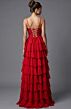 Jovani 44543 Ruffle Skirt Floral Corset Lace-Up Dress