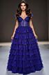Jovani 47290 Tiered Ruffle Skirt Lace-Up Strapless Dress