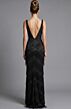 Jovani 48521 Fringe Skirt Plunging V-Neckline Dress