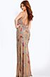 Jovani 48556 High Slit Keyhole Neckline Embellished Dress
