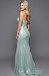 Jovani 49362 Sweetheart Neckline Floral Accent Sequin Dress