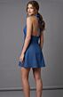 Jovani 45955 Plunging Halter Neck Denim Dress