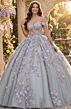 Jovani Q46665 Illusion Bodice Off The Shoulder Sweet 16 Gown