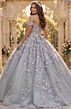 Jovani Q46665 Illusion Bodice Off The Shoulder Sweet 16 Gown