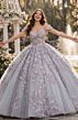 Jovani Q46665 Illusion Bodice Off The Shoulder Sweet 16 Gown