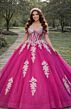 Jovani Q47375 Basque Waist Off The Shoulder Sweet 16 Gown