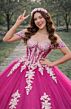 Jovani Q47375 Basque Waist Off The Shoulder Sweet 16 Gown