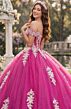 Jovani Q47375 Basque Waist Off The Shoulder Sweet 16 Gown