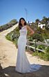 Mori Lee 1214 Leonita Removable Overskirt Boat Neck Wedding Gown