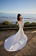Mori Lee 1217B Leighton Bow Sleeves Draped Bodice Bridal Dress