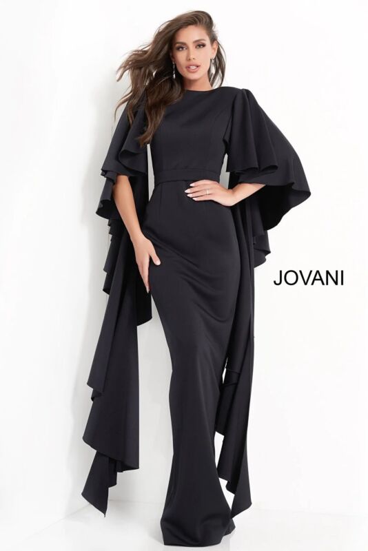 Jovani 3018 Purple Black Dress