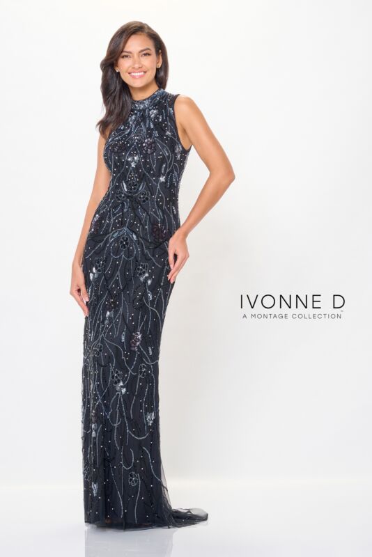 Ivonne D Exclusively for Mon Cheri ID6214 Sleeveless High Neck Dress