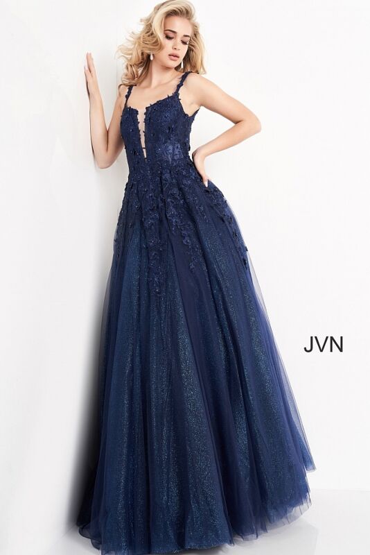 Jovani JVN4271 Two Strap Glitter Dress