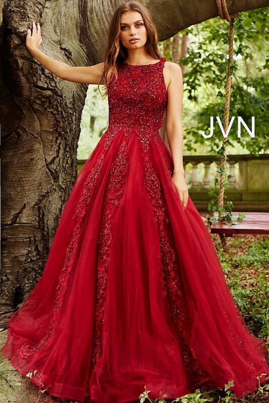 Jovani 59046 Embroidered A-line Formal Gown