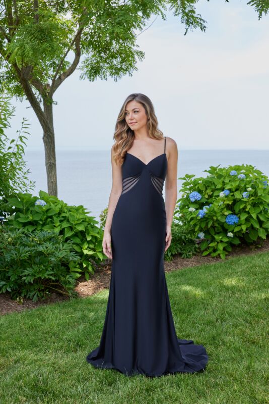 Mori Lee 49144 Beaded Illusion Sweetheart Neck Dress