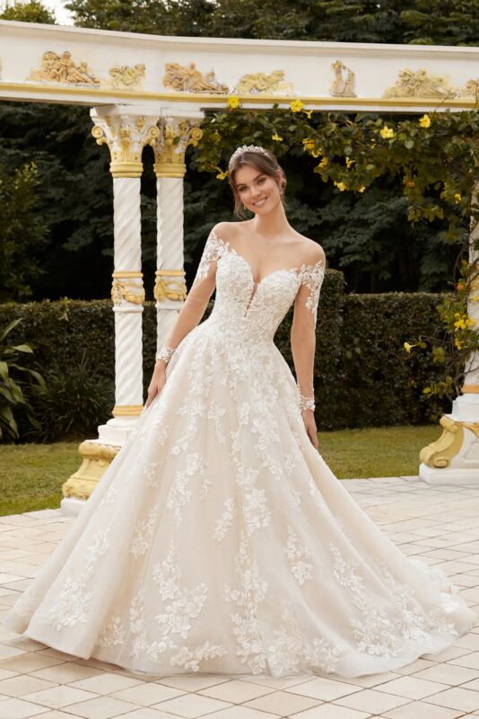 Sophia Tolli ST1228 Haven Cap Sleeve Plunging Neck Wedding Gown