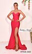 Jessica Angel 2522 High Slit Strapless Sweetheart Neckline Dress