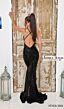 Jessica Angel 2564 Cross Back Cowl Neck Sequin Dress