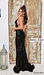 Jessica Angel 2564 Cross Back Cowl Neck Sequin Dress