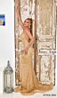 Jessica Angel 2564 Cross Back Cowl Neck Sequin Dress