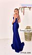 Jessica Angel 2595 Lace-Up Back V-Neck Hot Fix Dress