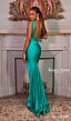 Jessica Angel 2641 Plunging Back High Slit V-Neck Dress
