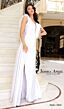 Jessica Angel 2432 Feather Neckline Side Tail Dress