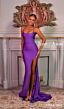 Jessica Angel 2516 Tail Train High Slit Lace-Up Dress