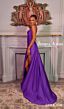 Jessica Angel 2516 Tail Train High Slit Lace-Up Dress