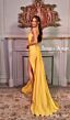 Jessica Angel 2516 Tail Train High Slit Lace-Up Dress