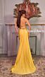 Jessica Angel 2516 Tail Train High Slit Lace-Up Dress