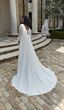 Mori Lee 3413 Nellie Bishop Sleeve V-Back Plus Size Wedding Dress