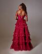 Aerie Couture 209 Tiered Skirt Cold-Shoulder Dress