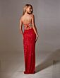 Aerie Couture 218 Side Slit Plunging Neck Dress
